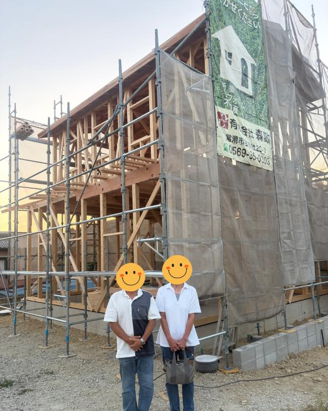 常滑市山方町にて棟上げを行いました！